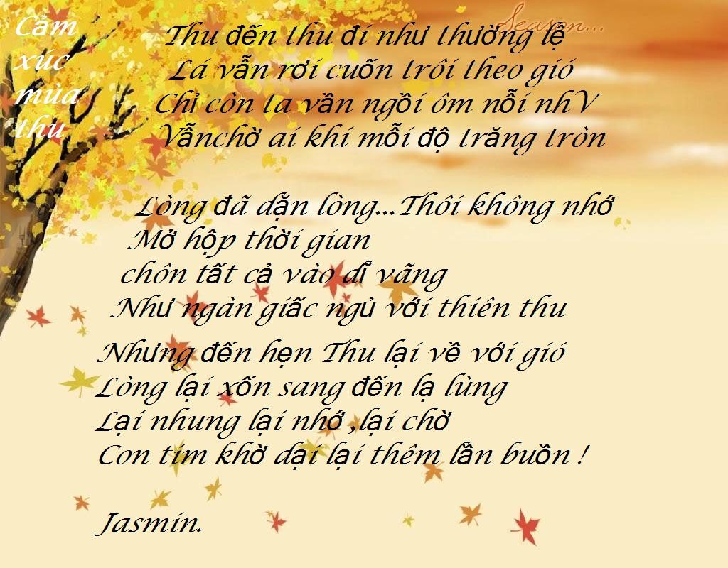 Những bài thơ về mùa thu hay nhất 2015 -2